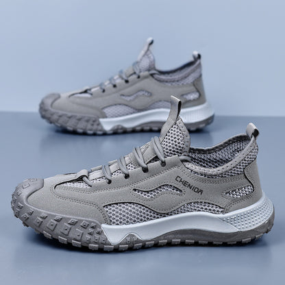 Men's Work Safety Shoes - Breathable Mesh Slip-Resistant Durable Hiking Shoes
