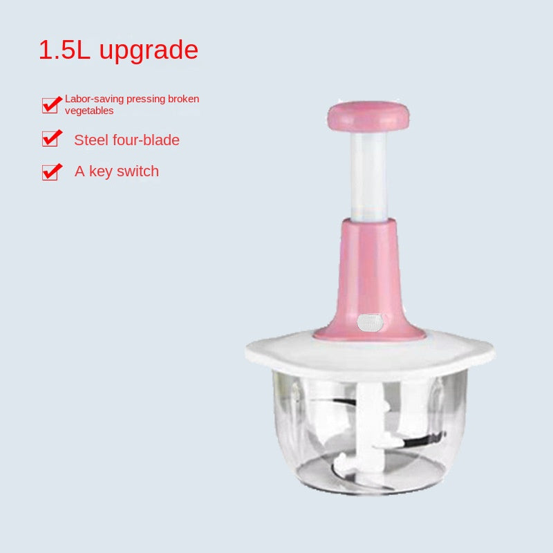 Manual Press Food Chopper & Meat Grinder - Multi-Functional Garlic Processor