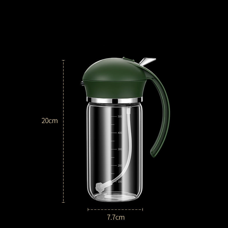 2-in-1 Glass Oil Dispenser and Spray Bottle - Automatic Opening & Closing