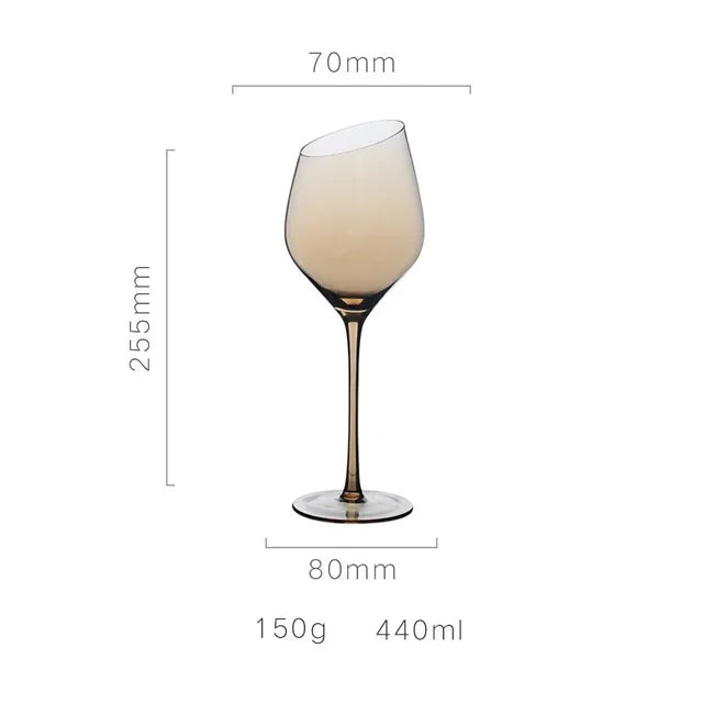Creative Bevel Champagne/Wine Glass Cups with Iridescent Color-Changing Finish