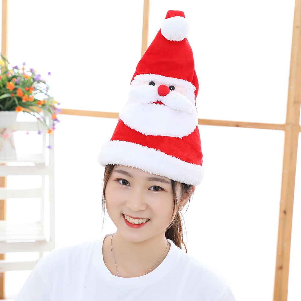 Electric Moving Christmas Santa Plush Toy | Light-Emitting & Singing Kawaii Xmas Hat