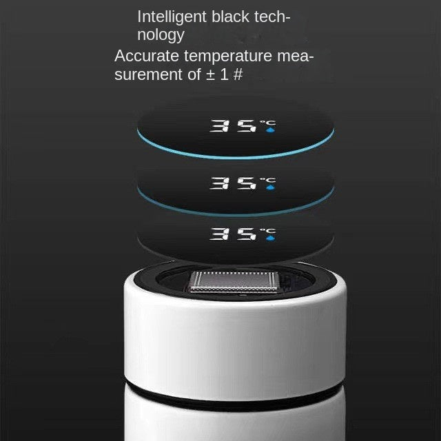 Smart LED Temperature Display Thermos - 500ml Insulated Stainless Steel Water Bottle