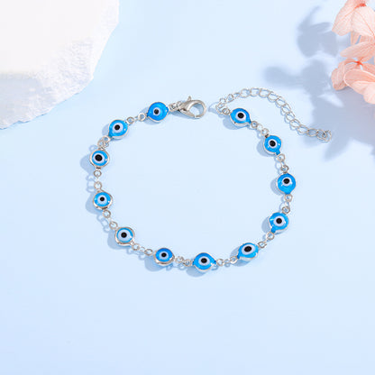 Trendy Women's Gold Chain Evil Eye Bracelet (Nazar Amulet Jewelry)