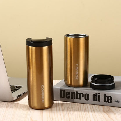 Double Vacuum Vehicle-Mounted Direct Drinking Thermal Cup