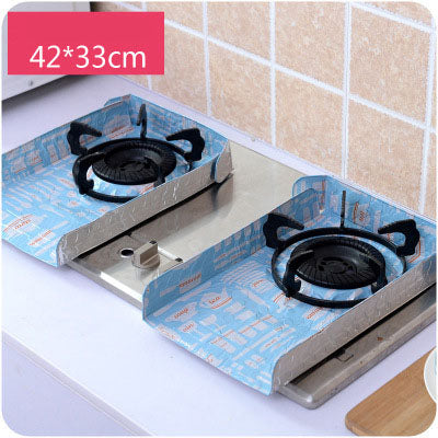 Reusable Gas Stove Protector Pads - 2-Piece Oil-Proof Aluminum Foil Insulation Mat & Easy Clean Burner Liner