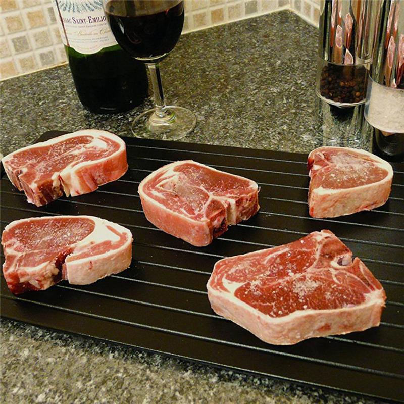 Quick Thawing Tray for Kitchen | Aluminum Ice-Melting Defrost Board - No Electricity or Chemicals Required