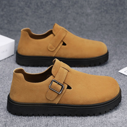 Men's Thick Soled Height Increasing Board/Casual Shoes (Buckle Accent)