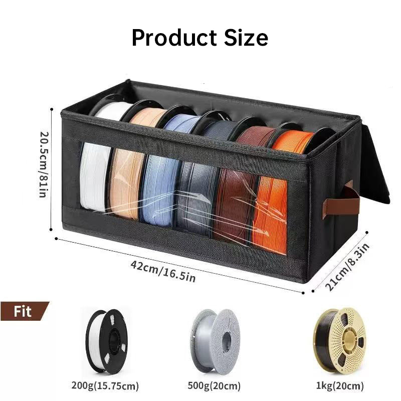 Portable Filament Organizer Case - Moisture-Resistant Storage for 3D Printing
