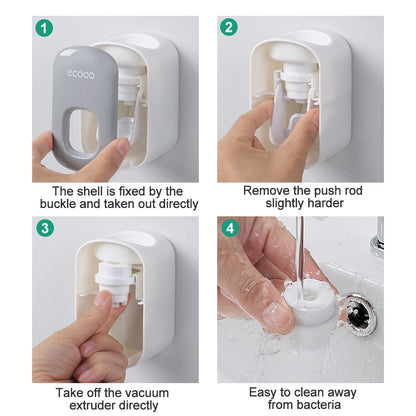Hands-Free Automatic Toothpaste Dispenser – Wall Mounted Dust-Proof Toothbrush Holder Set