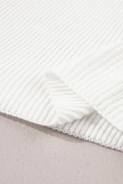Minimalist Flower Embroidered Pullover - Stylish Knitwear for Women