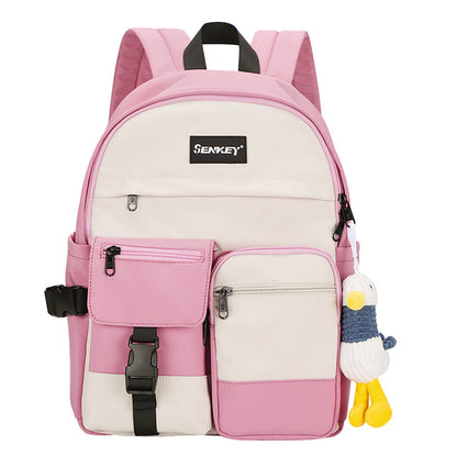 INS Style Lightweight School Backpack for Girls - Large Capacity Casual Campus Bag
