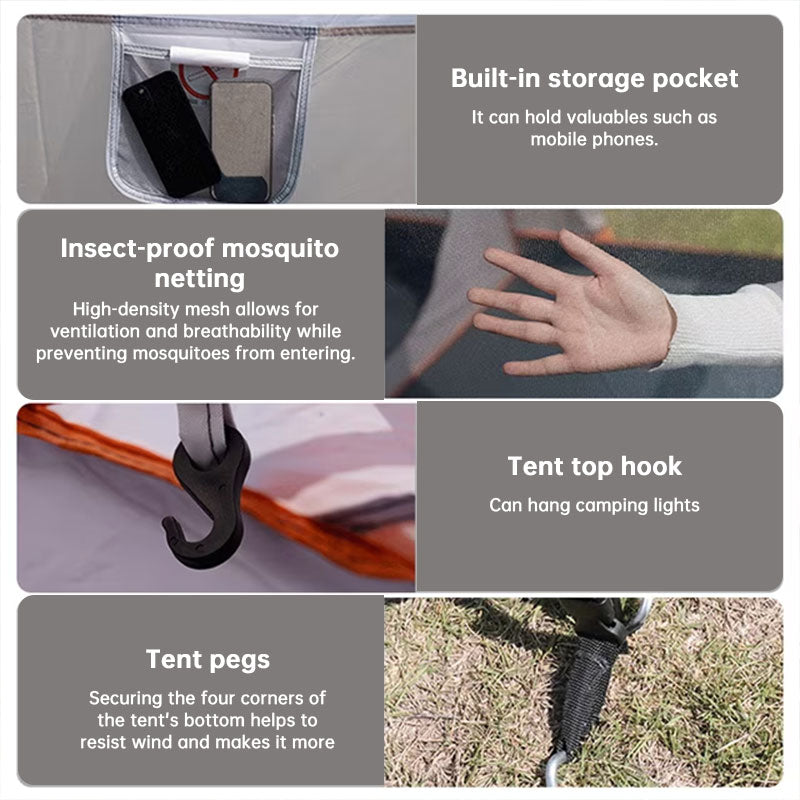 Waterproof Double Layer Family Camping Tent | Windproof & UV Resistant