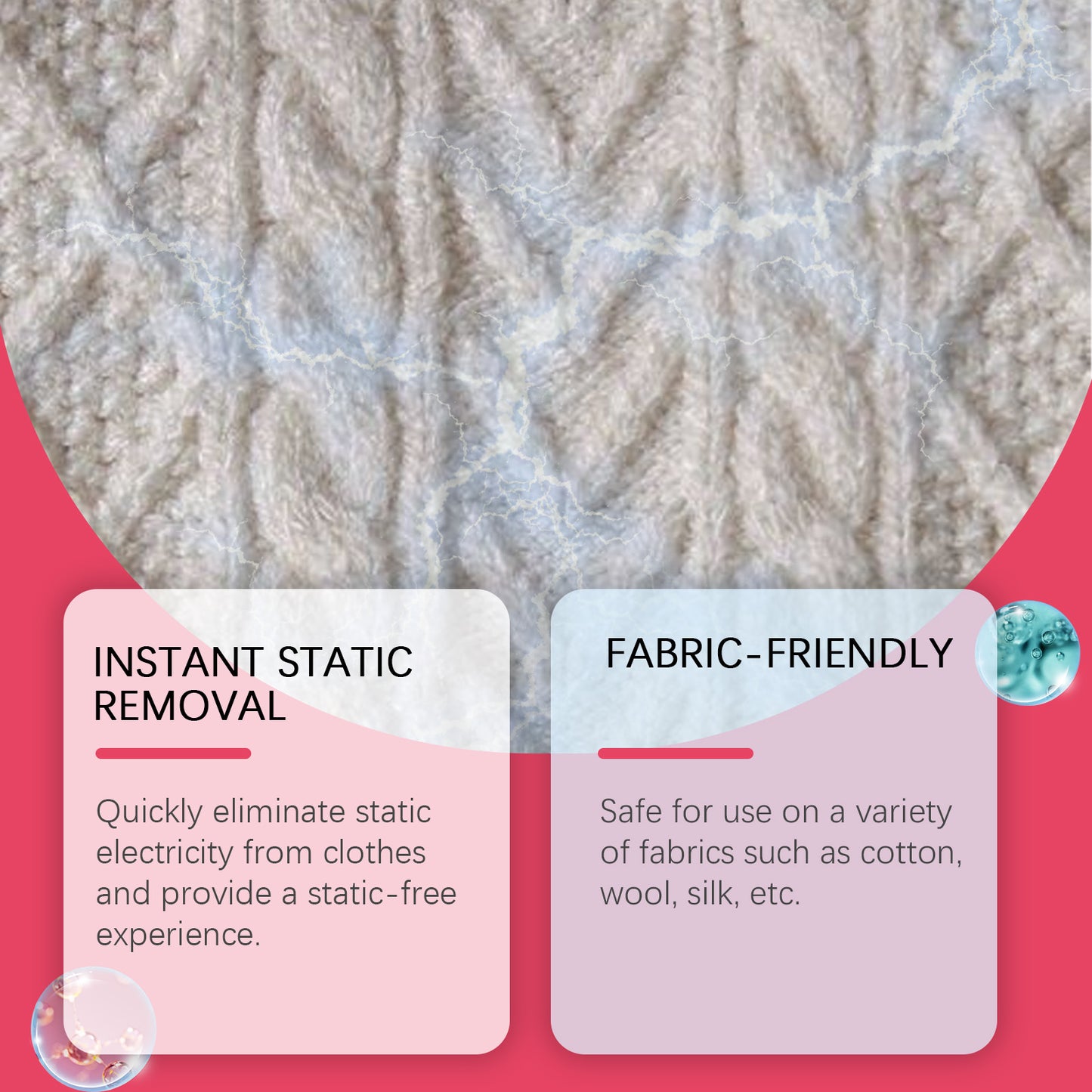 Clothing Anti-Static and Wrinkle Release Spray for Smooth, Static-Free Fabric