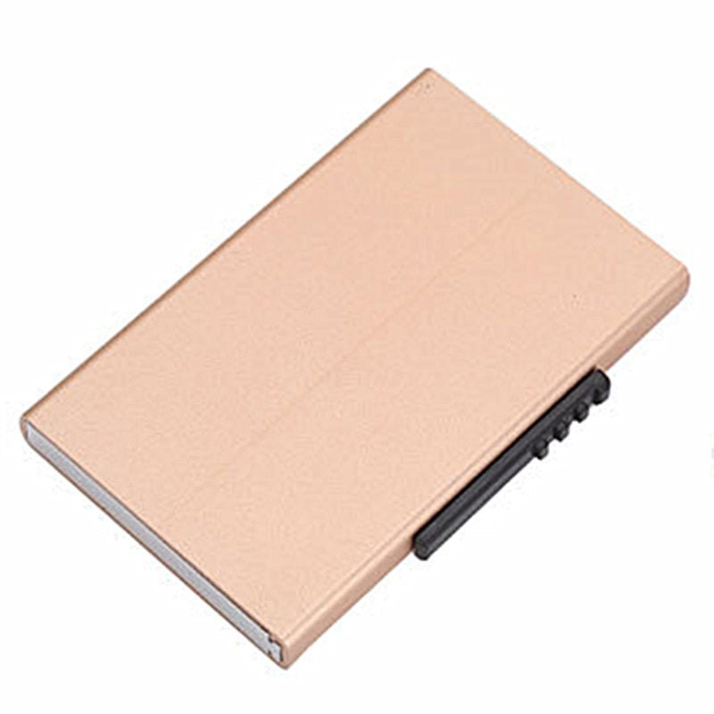 High Quality Business RFID Blocking Card Holder - Unisex Aluminum Card Box Travel Purse