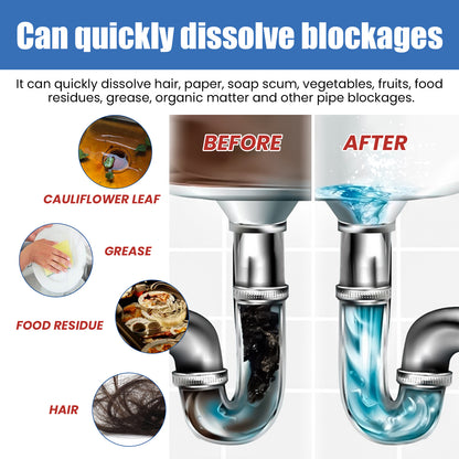 Jaysuing Quick-Dissolve Sink & Drain Cleaner - Remove Hair, Grease & Odor Fast