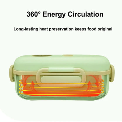 Smart LCD Temperature Display Insulated Lunch Box - Portable Thermal Food Container for Travel & Office