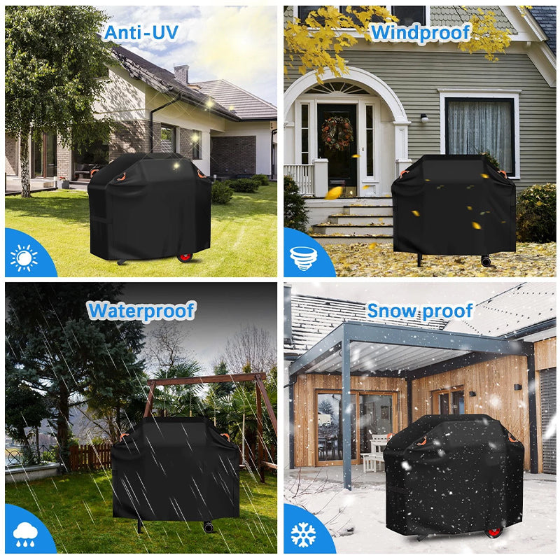 210D Waterproof BBQ Grill Cover | Heavy Duty Windproof Protector
