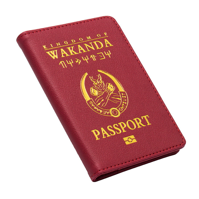 Marvel/DC Hero Inspired Passport Holder & Ticket Wallet (Red) - Travel Document Organizer
