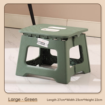 Extra Large Folding Step Stool | Portable Heavy-Duty Plastic Stool for Home, Kitchen & Outdoor Use