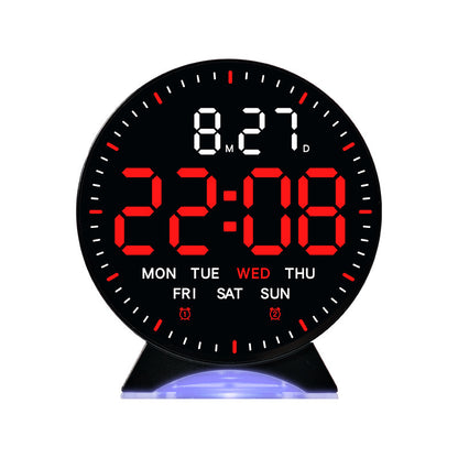 LED Digital Alarm Clock with Custom Jump-Second Display | Auto-Dimming USB Desk Clock with Ambient Light