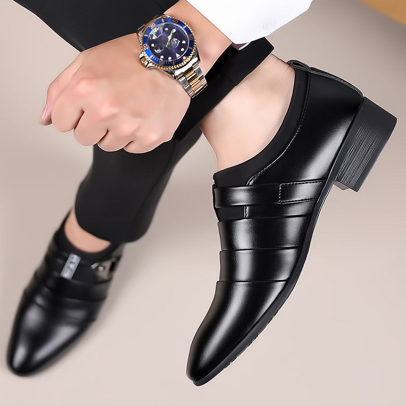 Men's Korean Edition Business Dress Shoes - Pointed Toe Casual Leather Shoes