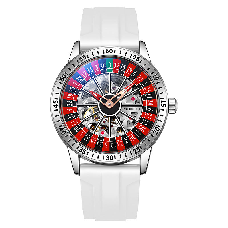 Luxury Gamble Plate Mechanical Men's Watch - Waterproof Luminous Trendy Sports Watch