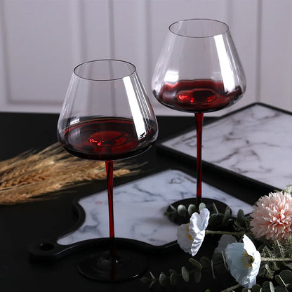 Elegant Creative Black Bow Tie Crystal Wine Glass | High-End Burgundy & Champagne Goblet