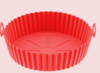 Reusable Foldable Air Fryer Silicone Pot - Heat-Resistant Non-Stick Baking Tray for Air Fryer