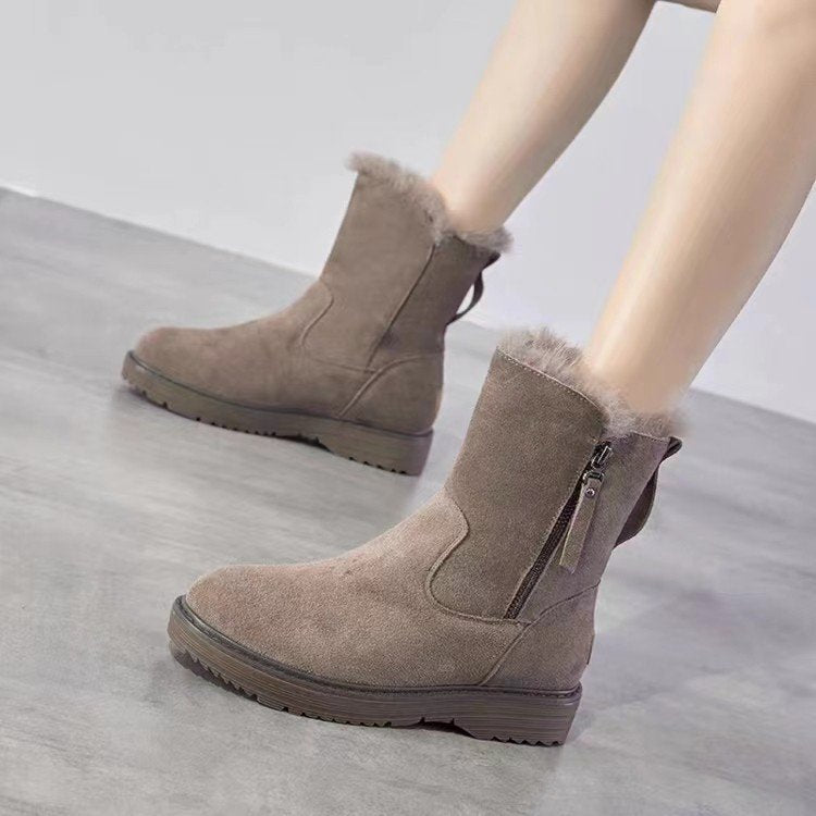 Women's Cold Resistant and Warm Snow Boots with Thickened Fleece Lining