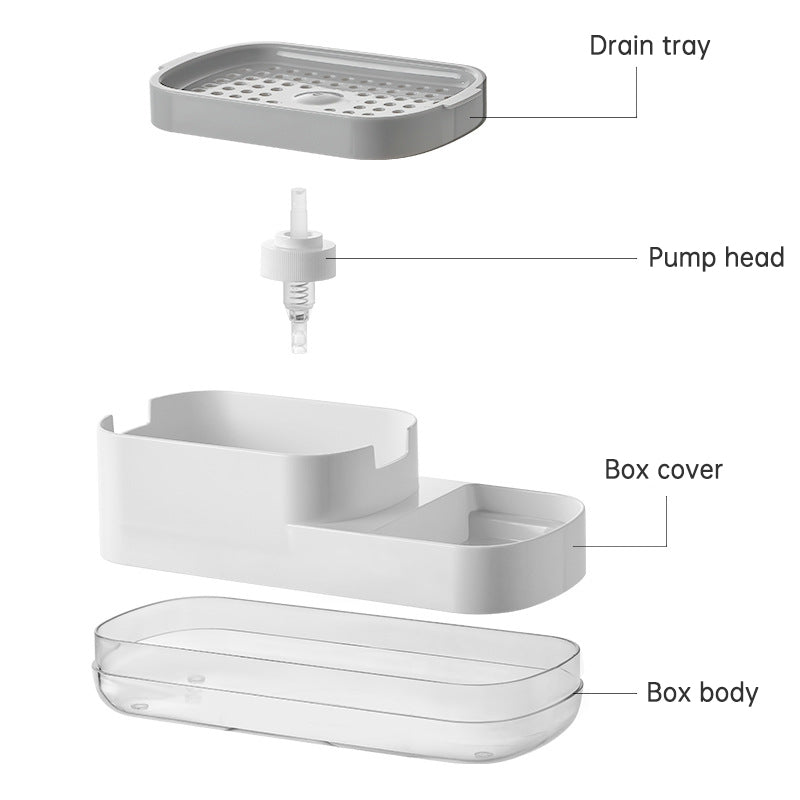 2-in-1 Kitchen Soap Dispenser and Sponge Holder Caddy