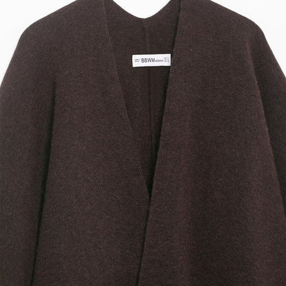 Elegant Tassel Embellished Knitted Cloak Jacket – Cozy Winter Poncho Cardigan for Women
