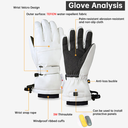 Men’s & Women’s Snowboarding Gloves - Windproof Thickened Thermal Winter Gloves