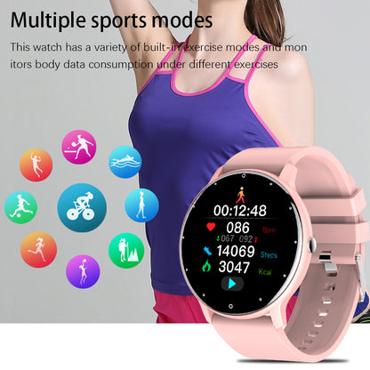 LIGE Unisex Smart Watch with Blood Pressure & Heart Rate Monitor - Pink Fitness Tracker