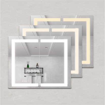 36 x 30 Inch LED Medicine Cabinet with Dimmable Anti-Fog Vanity Mirror