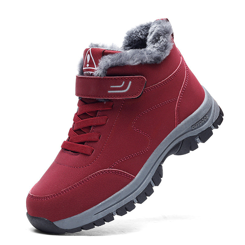 Premium Winter Snow Boots – Waterproof Anti-Slip Cotton Shoes with Warm Fleece Lining