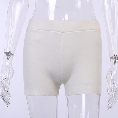 Essential Ribbed Knit Bodycon Shorts – Seamless Slim Fit Summer Lounge Bottoms for Women