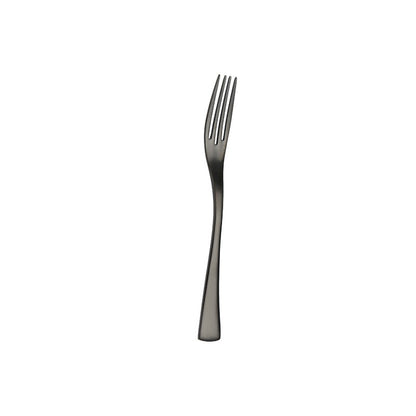 Luxury Titanium Black Stainless Steel Cutlery Set - Modern Western Knife, Fork, and Spoon Set