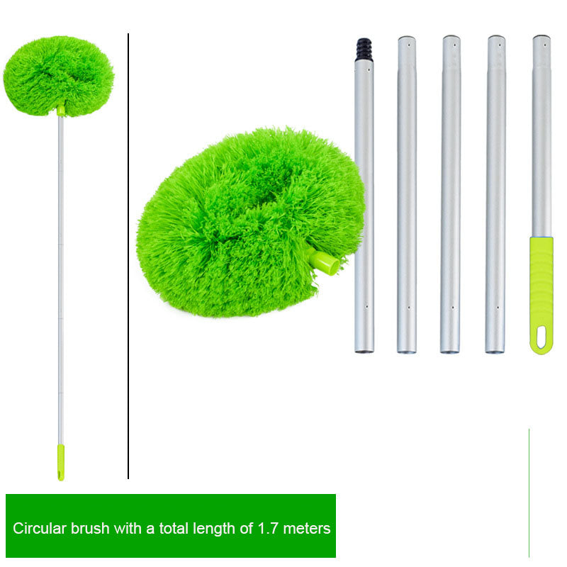 Long-Reach Circular Ceiling Fan Duster – Extendable Aluminum Pole for Easy High-Access Cleaning