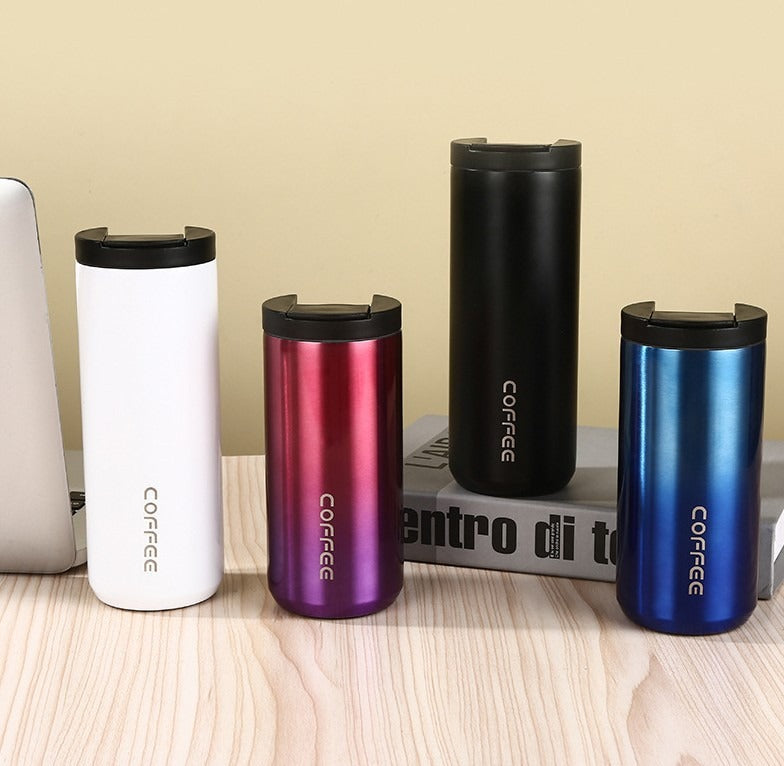 Double Vacuum Vehicle-Mounted Direct Drinking Thermal Cup