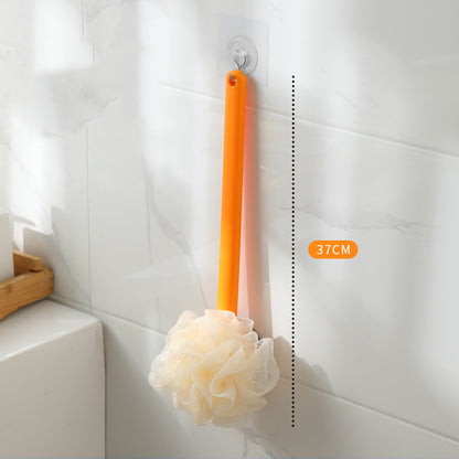 2-in-1 Long Handle Bath Brush with Loofah – Japanese Style Back Scrubber for Shower & Exfoliation