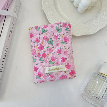 Cute Embossed Cartoon Passport Protection Cover - Quilted Fabric Travel Document Bag & Card Holder