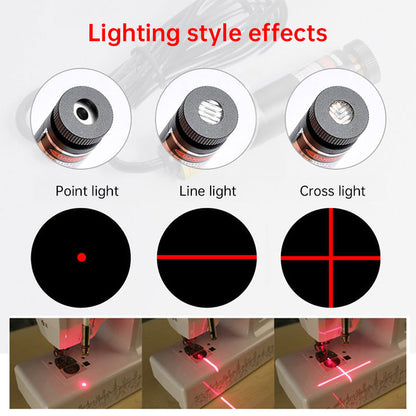 Magnetic Sewing Machine Laser Guide Light - Red Cross & Straight Line Projector