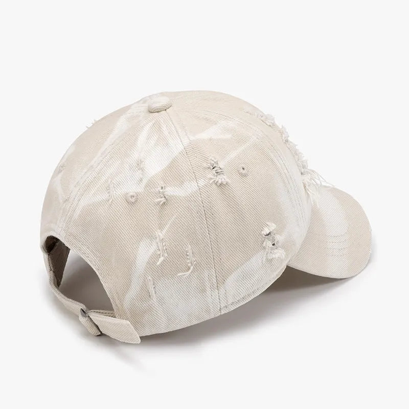 Distressed Vintage Cotton Baseball Cap | Adjustable Dad Hat for Men & Women