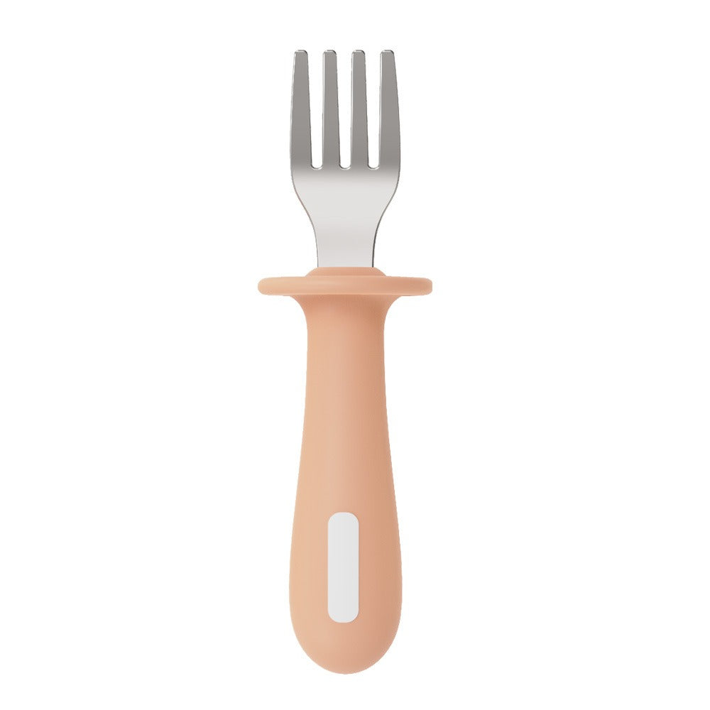 2-Piece Baby Feeding Set | PPSU Silicone & Stainless Steel Self-Feeding Utensils for Toddlers