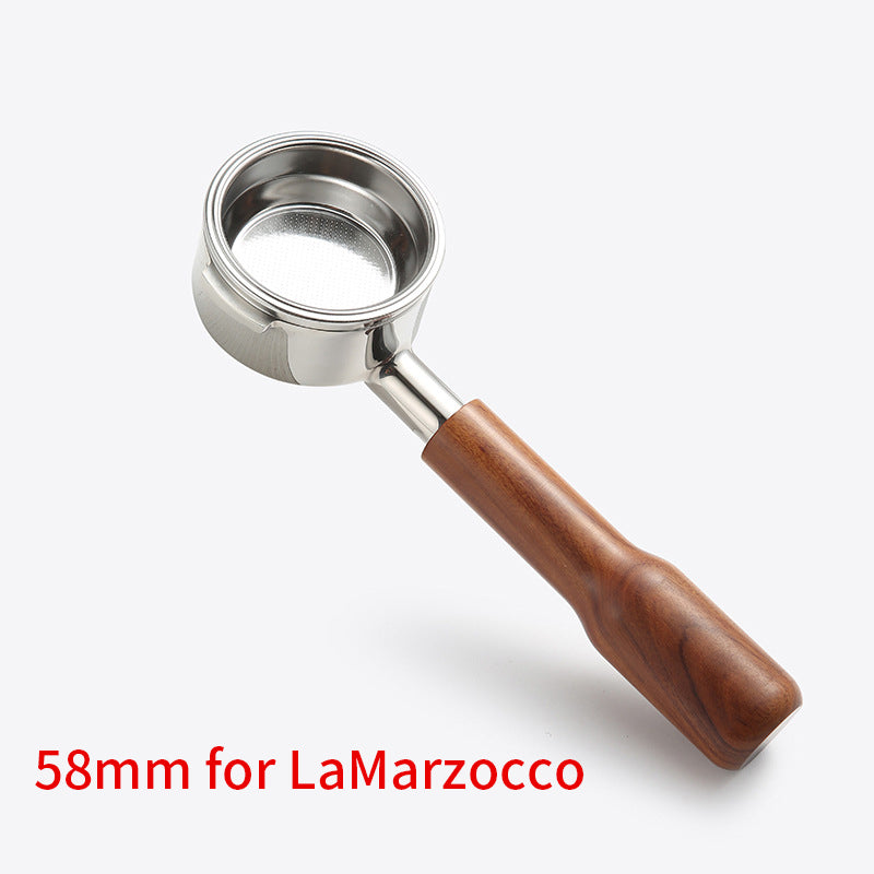 58mm Bottomless Portafilter with Wooden Handle for La Marzocco
