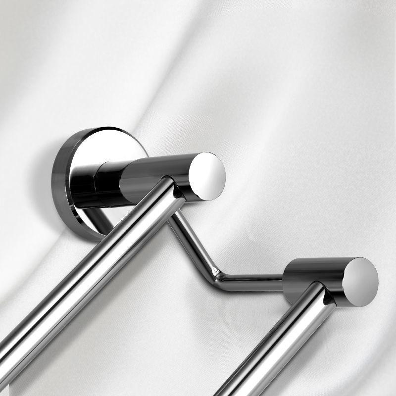 Heavy-Duty 304 Stainless Steel Double Towel Rack – No-Drill Wall-Mounted Rustproof Hanging Bar for Bathroom