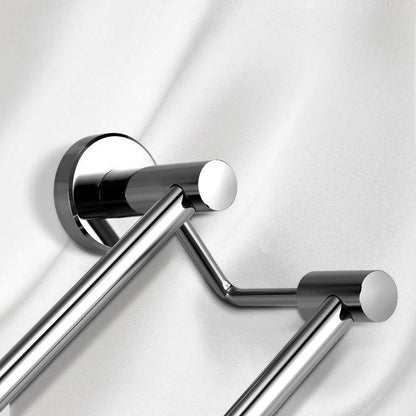Heavy-Duty 304 Stainless Steel Double Towel Rack – No-Drill Wall-Mounted Rustproof Hanging Bar for Bathroom