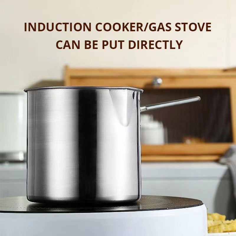 Japanese Style Mini Deep Fryer Pot with Filter Basket - Stainless Steel Oil-Saving Small Frying Pot for French Fries & Chicken