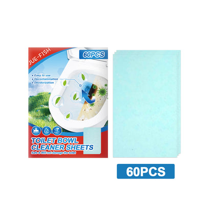 Powerful Toilet Bowl Cleaner Sheets - Automatic De-stain & Deodorizing Tablets