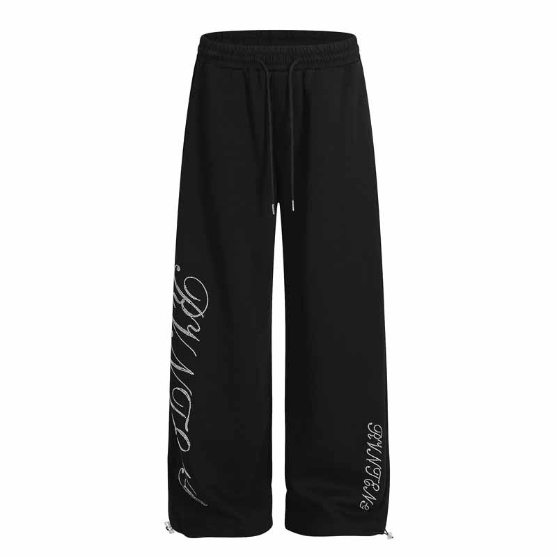 Unisex Streetwear Casual Loose Straight Leg Sweatpants
